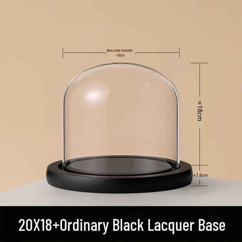 Eternal Flower Glass Dome: Modern Home Decor with Preserved Flowers and Handcrafted Figurine