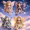 Vintage Garden Fairy Craft Patchwork DIY Kit, Flower Fairies Sewing Make 4 Kit Dolls, Beginner-Friendly Project for Home Decor Handmade Gift