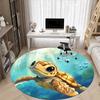 1 шт. Морская черепаха Водный Офисный Круглый Ковер, Коврик Подходит Для Офиса, Под Офисные Стулья Спальни Гостиной Домашнего Декора, Декор Комнаты