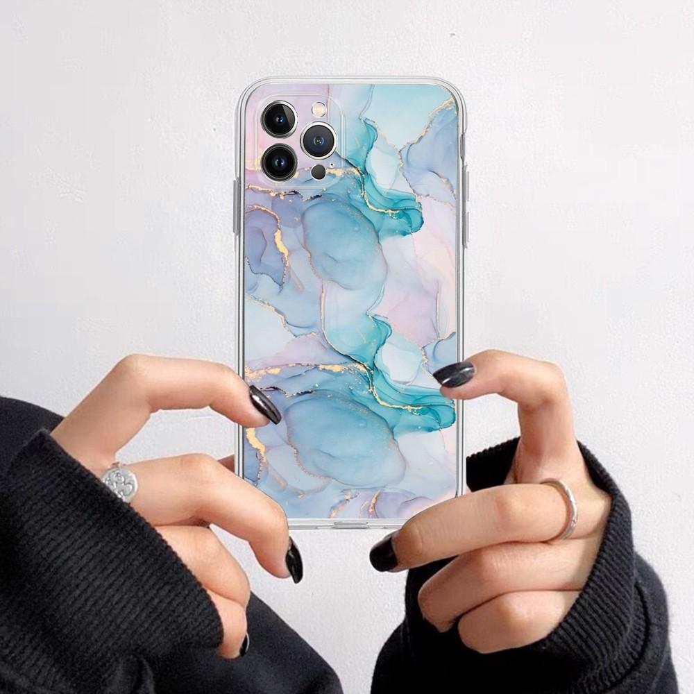 Модный Чехол для Телефона с Мраморным Узором для iPhone 16 15 8 7 6 6S Plus X SE XR XS 14 11 12 13 Mini Pro Max