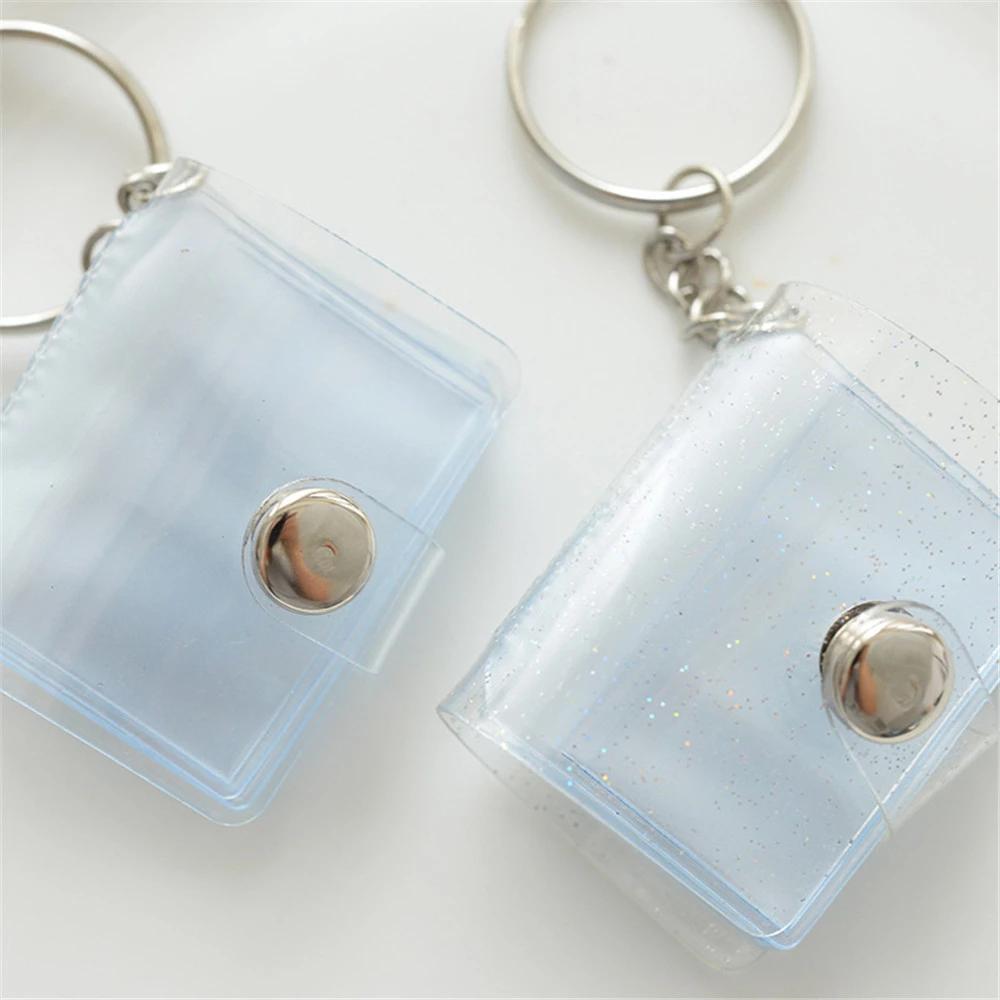 Pockets 1 Inch Card Stock Photo Card Holder Binders Albums Mini Photo Album Photos Holder Keychain