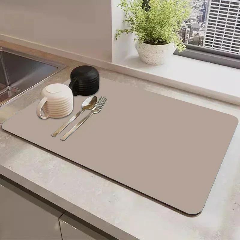 Коврик для слива воды Napa Skin Кухонный резиновый коврик для сушки посуды Супервпитывающий коврик для слива воды Коврик для бутылок Посуда для кухни Подставка под столовые приборы