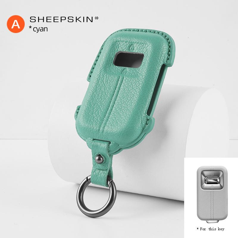 Для Zeekr 001 9X 2026 козья кожа Умный ключ Бесключевой пульт ДУ Чехол для ключа автомобиля Защитная крышка для ключа автомобиля