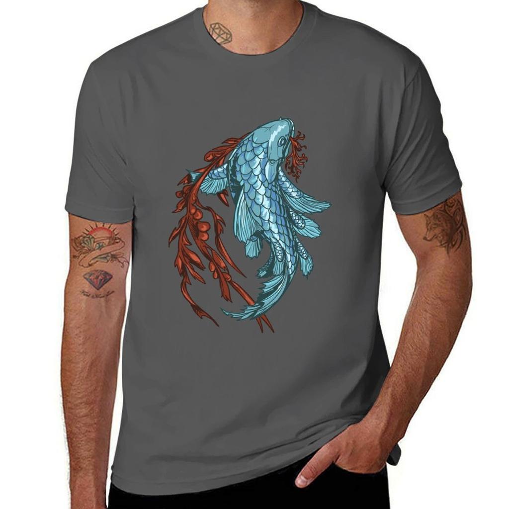 Coelacanth Tshirt Basic Short Sleeve Cotton Blend Tshirt