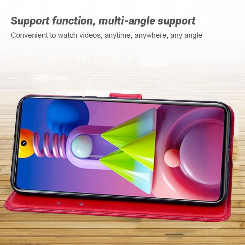 Flip Leather Case Samsung Galaxy M11 M21 M31 M30S A01 A11 A21S A31 A41 A51 A71 A10 A20 A30 A40 A50 S A20E A10E A80 A90 5G Wallet Soft Silicone Cover