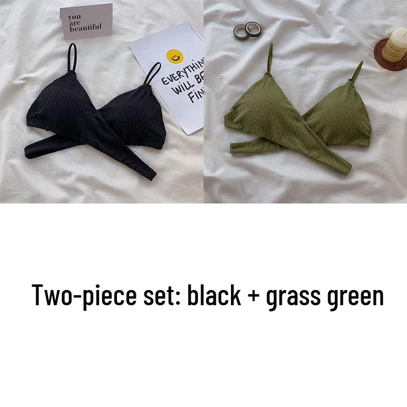 Cross-Back Spaghetti Strap Tube Top with Chest Pads - Sexy Strapless Hollow-Out Base Layer for Women