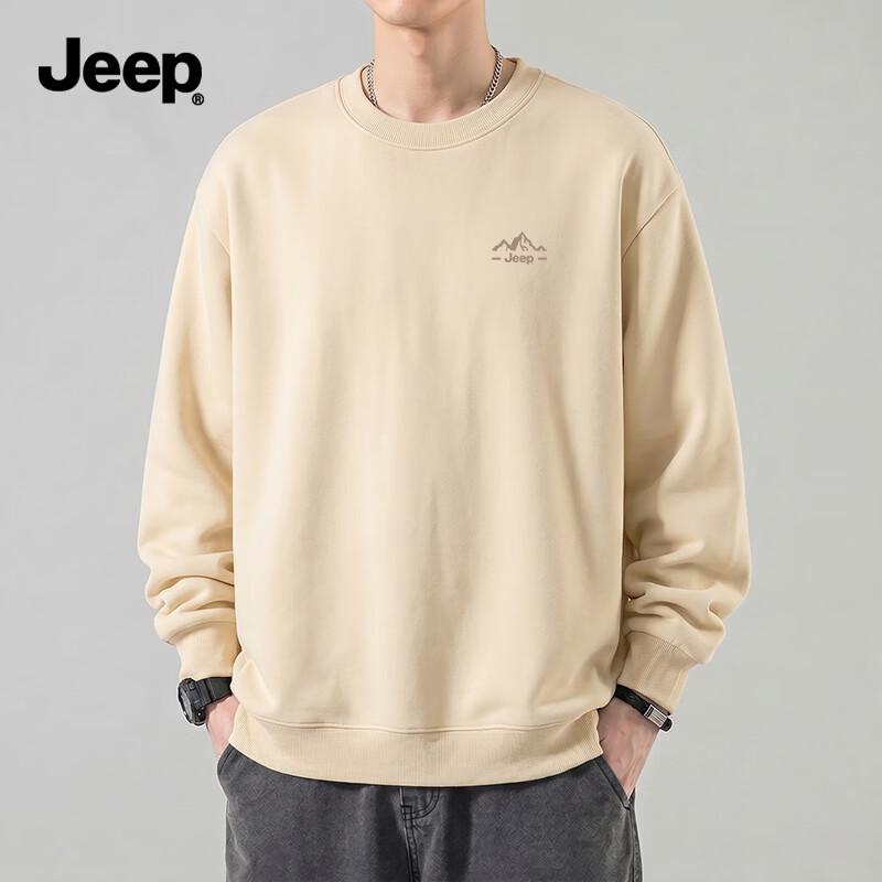 Jeep Мужской свитер с круглым вырезом, плотный