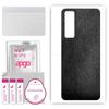 apgo Protective Skin Sticker for the Back Compatible with Huawei Nova 7 Pro 5G, Wrap Film, Foil, Vinyl - Pattern Black Leather