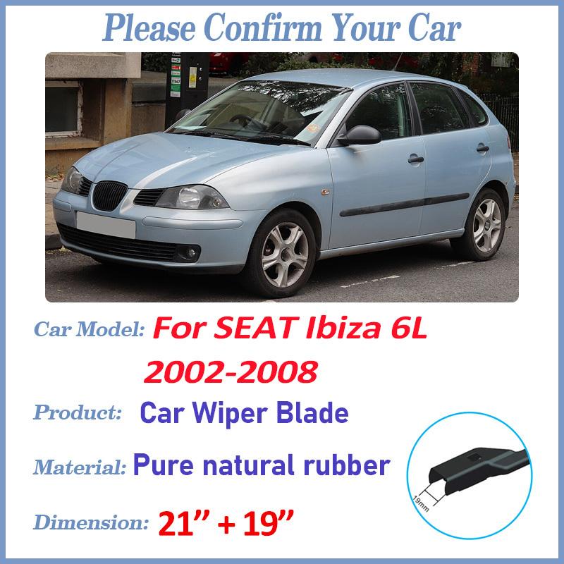 Car Front Wiper Blades For SEAT Ibiza 6L Body Kit Mk3 2002-2008 Durable Noise Reduction Windshield Windscreen Wipers Accessories