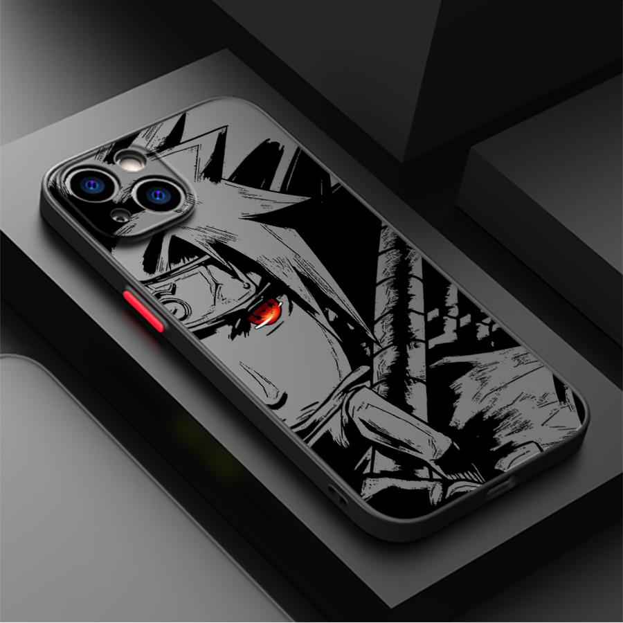 Матовый Чехол для Телефона для iPhone X 16 Pro Max 15 Plus 13 Mini XR 14 12 11 Аниме Наруто Крутой