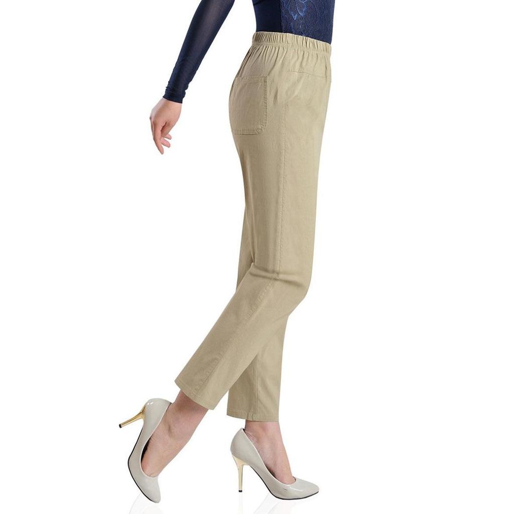 Middle-aged and Elderly Women's Pants Summer Thin High-waisted Loose Casual Stretch Women's Pants