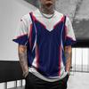 2025 Summer Men's Casual Fashion Simple Trendy Short Sleeve Round Neck T-shirt New Street Art Style