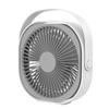 Small Desk Fan 6 Inch Quiet Mini Portable USB Rechargeable Desktop Fan for Home and Office White