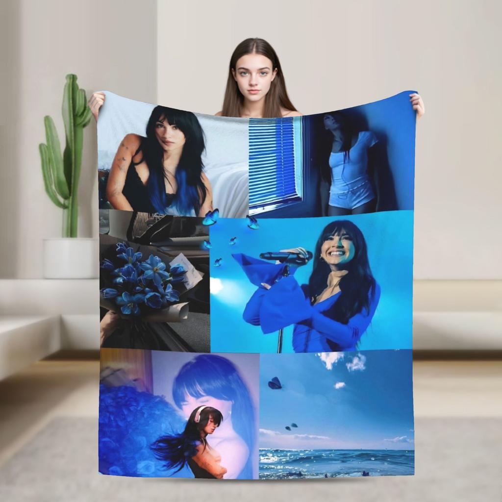 Singer Aitana Cuarto Azul Print Blanket For Men Women Soft Cozy Throw Blankets for Living Room 50x60 Inches Multiple Sizes