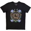 Fleetwood Mac Premium Carbon TShirt Circle Floral Black OFFICIAL NEW