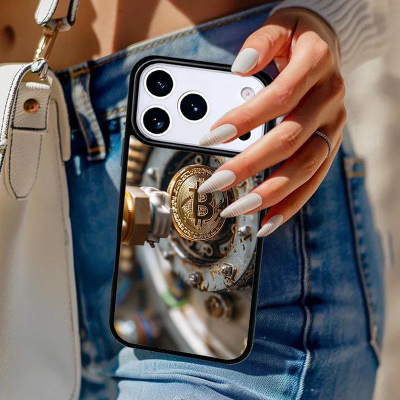 Чехол для телефона BTC Bitcoin для iPhone 17 Air 14 15 13 12 Max Чехол для Apple 14 15 16 16e 11 Pro Max Plus Coque