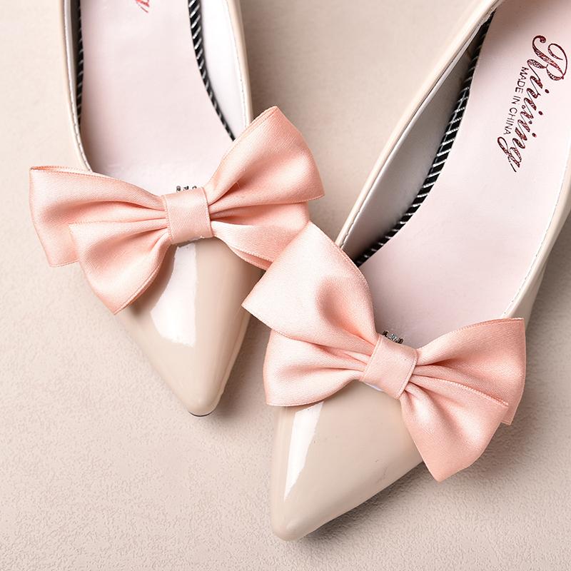 1 пара зажимов для обуви с бантом, свадебные туфли, украшения на высоком каблуке, женские очаровательные туфли для невесты, декоративные зажимы с пряжкой, аксессуары для обуви