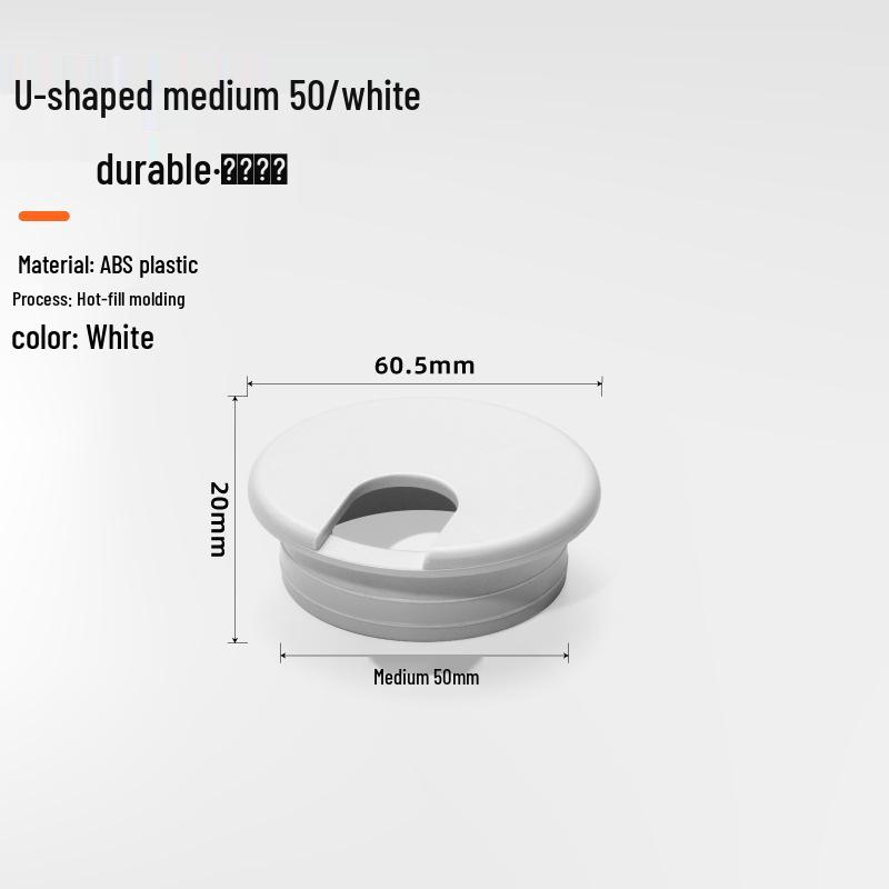 Desk Cable Management Box, ABS Plastic Round Cable Hole Cover, Decorative Wire Box