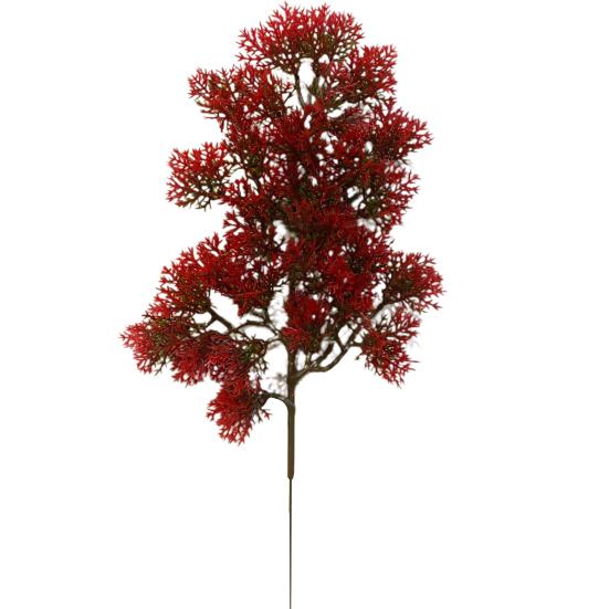1 Branch Artificial Plant Fresh-keeping Vivid UV-resistant Flower Arrangement Fake Pine Stem for Courtyard
