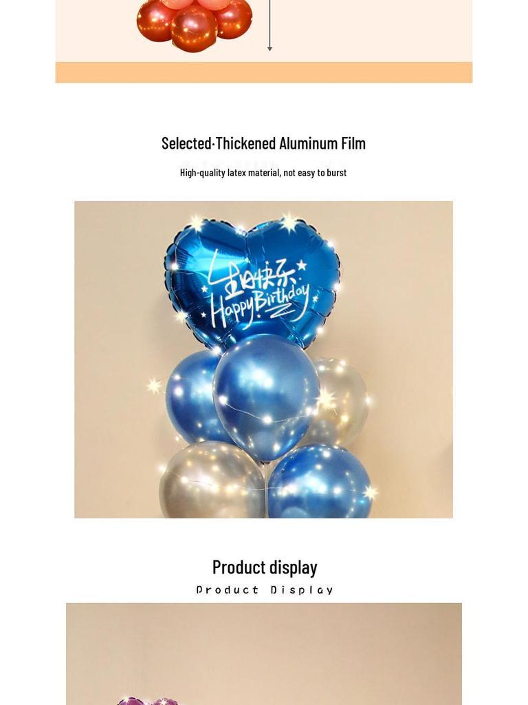 Floating Light-Up Number Balloons for Kids' 10th Birthday Decoration Scene