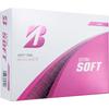 Мячи для гольфа Bridgestone Extra Soft, упаковка 12 шт., розовые, модель 2025 года