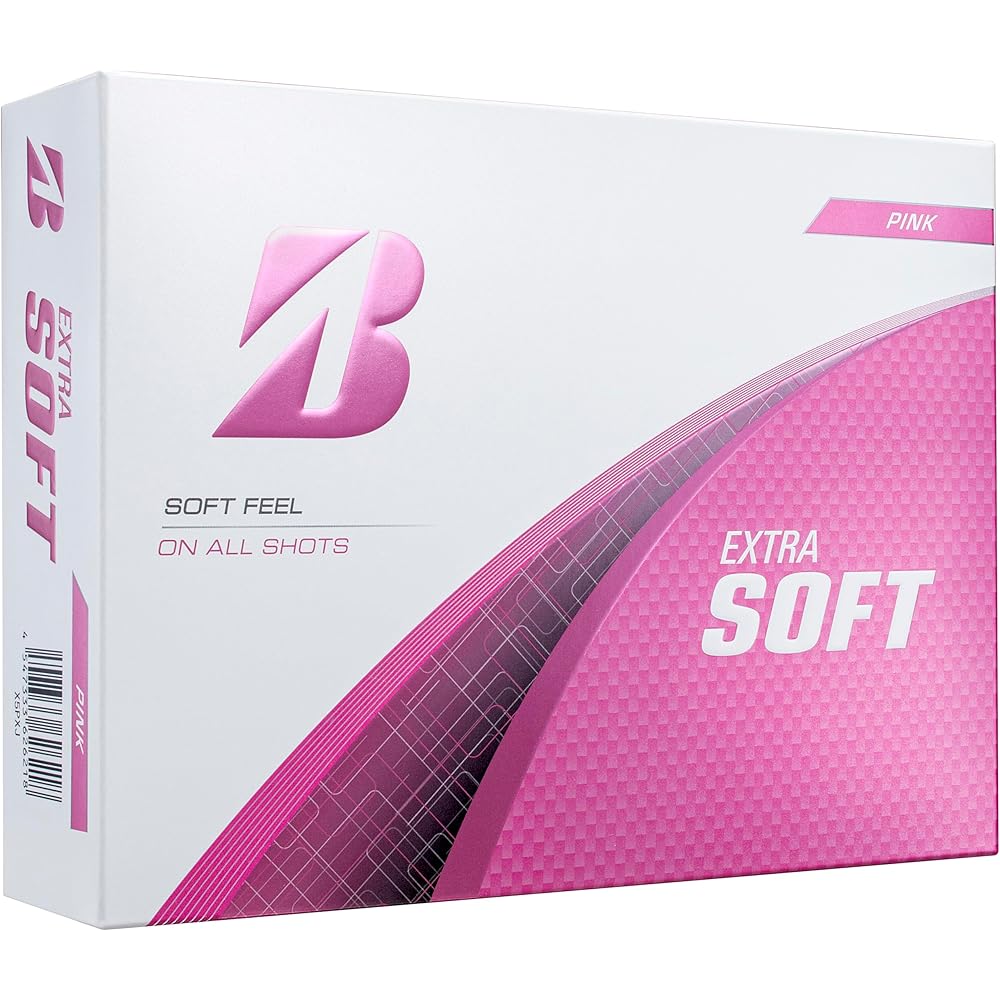 Мячи для гольфа Bridgestone Extra Soft, упаковка 12 шт., розовые, модель 2025 года
