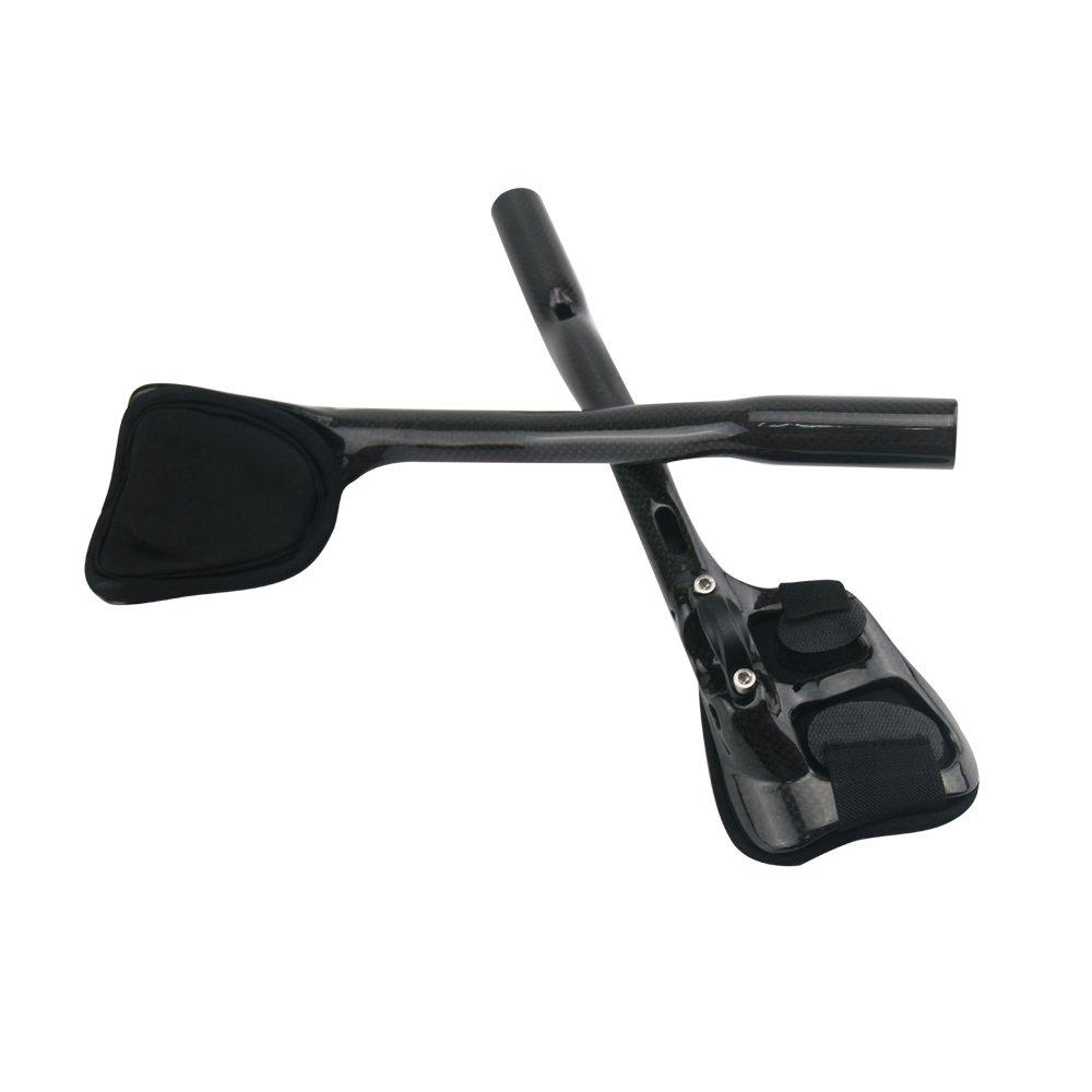 Alfa Pasca TT Bicycle 3K Gloss 340mm Triathlon Aero Carbon Bars, 31.8mm Aerobars, Black, Aerobars, Bars,