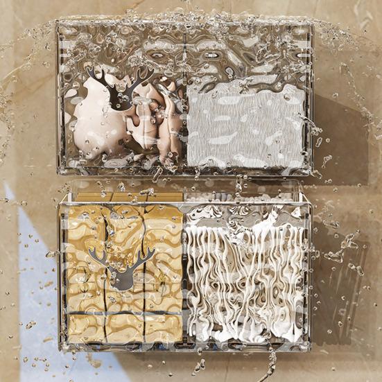 Держатель для хранения, коробка для хранения, настенный тампон, ватный диск, прозрачный самоклеящийся органайзер для ванной комнаты, дом