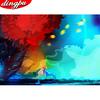 DINGPU Full Round Diamond Painting 5D Diamond Art Embroidery Home Decoration