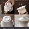 Traditional Ceramic Sancai Gaiwan Teacup