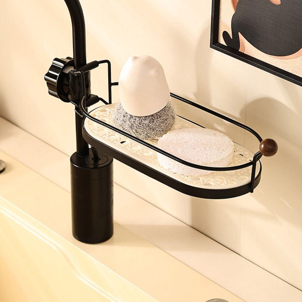Removable Shower Shampoo Holder Rust-Proof Sink Drain Organizer Faucet Sponge Soap Rack Home Use