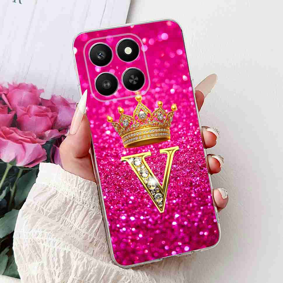 6.77" For Honor 400 Smart 5G LGN-NX1 Case Fashion Crown Flower Soft Silicone TPU Cover For Huawei Honor 400Smart 5G Phone Cases