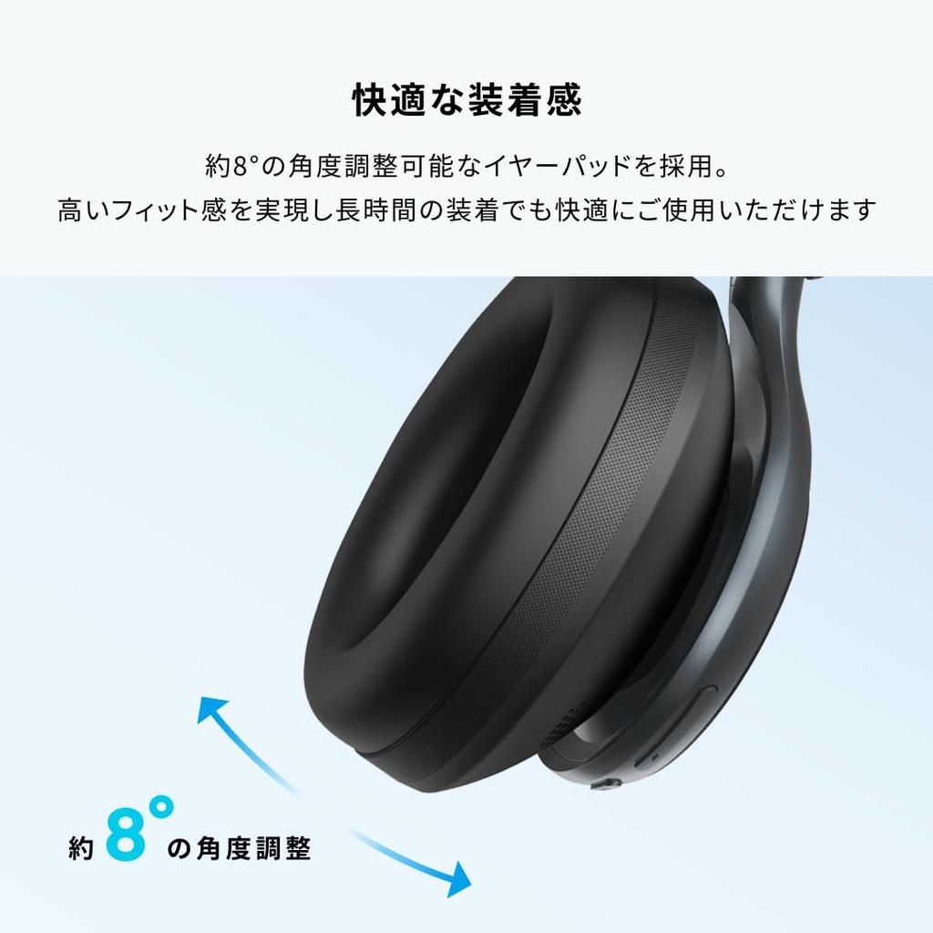 Anker Soundcore Space One Беспроводные Наушники с Шумоподавлением До 55 Часов Воспроизведения Музыки Аудио Совместимость Поддержка Multipoint Режим Окружающего Звука Синий