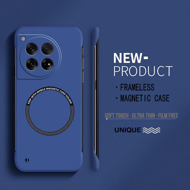 Ультратонкий жесткий магнитный чехол для телефона из поликарбоната без рамки для Magsafe Oneplus 12 12R 11 11R 10T 10R 10 Pro матовый цветной однотонный чехол