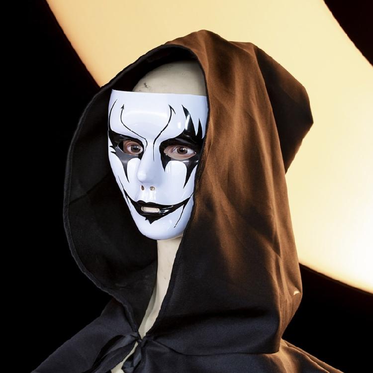 Halloween Fancy Dress Masks for Kids Adults Hand-painted Full Face Mask Street Dance Demons Step Mask for Masquerade