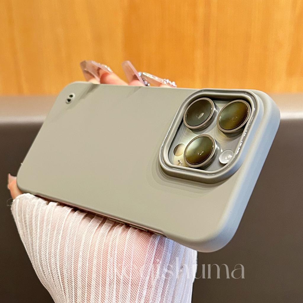 Подходит для iPhone 16 Мягкий и тонкий круглый магнитный чехол для телефона Apple 15 Безрамочный Ультратонкий Ощущение голого металла Защитный чехол из ПК