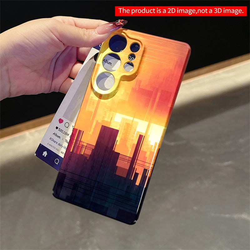 2DFlat Samsung phone case Urban Sunset Skyline Abstract Art Phone Case Applicable to Galaxy S22 S23 S24 S25ULTRA S26 A12 A13 A14 A15 A16