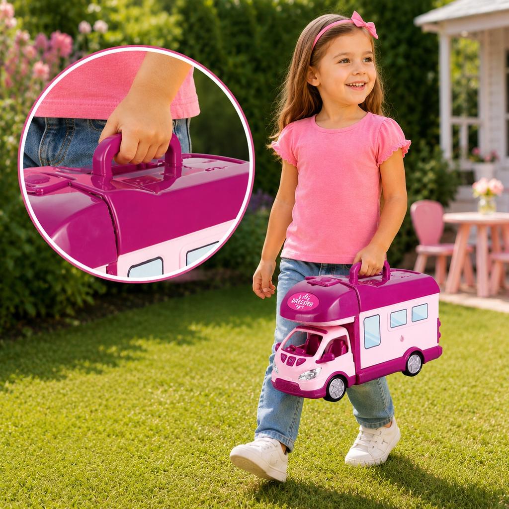 [PACZB] Camper van beauty salon for dolls with equipment Z3385