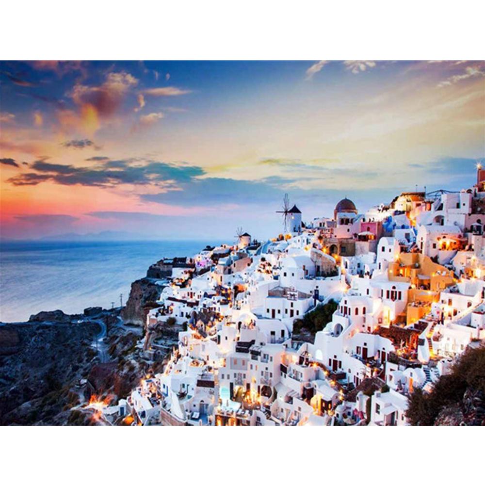 5D DIY Полный дрель Алмазная картина Город Венеция Искусство Rhinestone Craft Kit Алмазная вышивка Пейзаж Мозаика Домашний декор