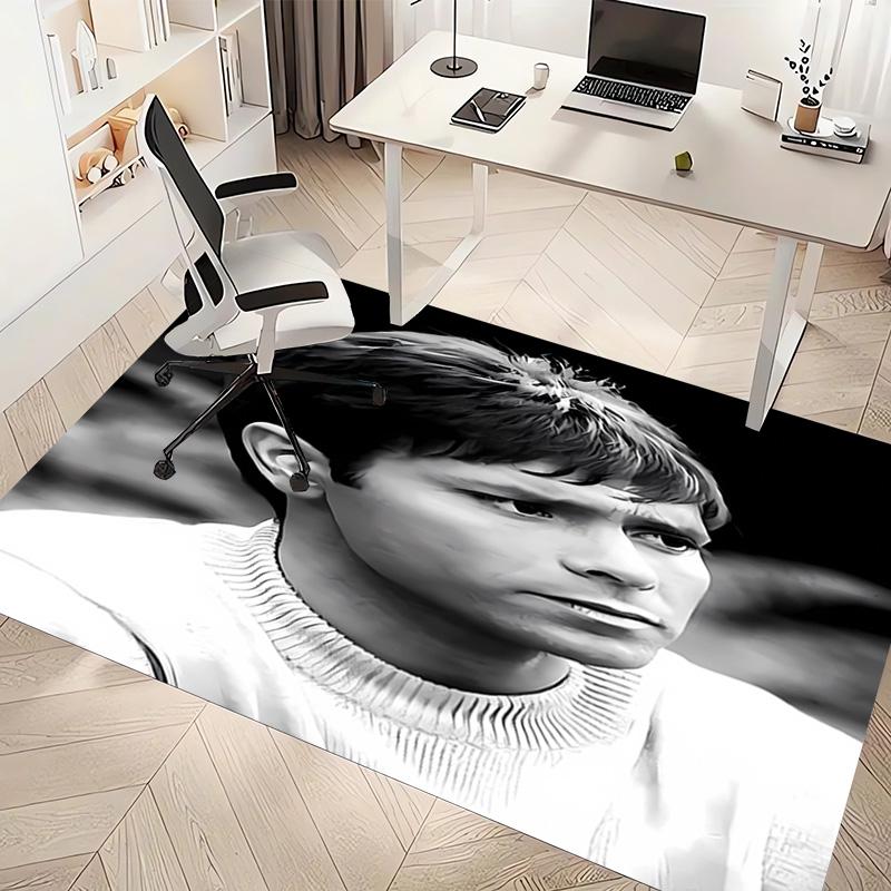 1pc singer Cliff Richard Print Area Rug - Soft, Washable Non-Slip Indoor Mat, Living Room, Home Office Decorative Rug,Office Decorative