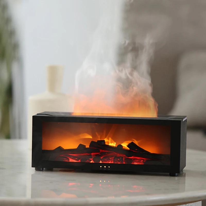 Диффузор для камина Flame, Ароматерапевтический аппарат, Увлажнитель воздуха, Пульт дистанционного управления таймером, Креативный подарок для дома, офиса