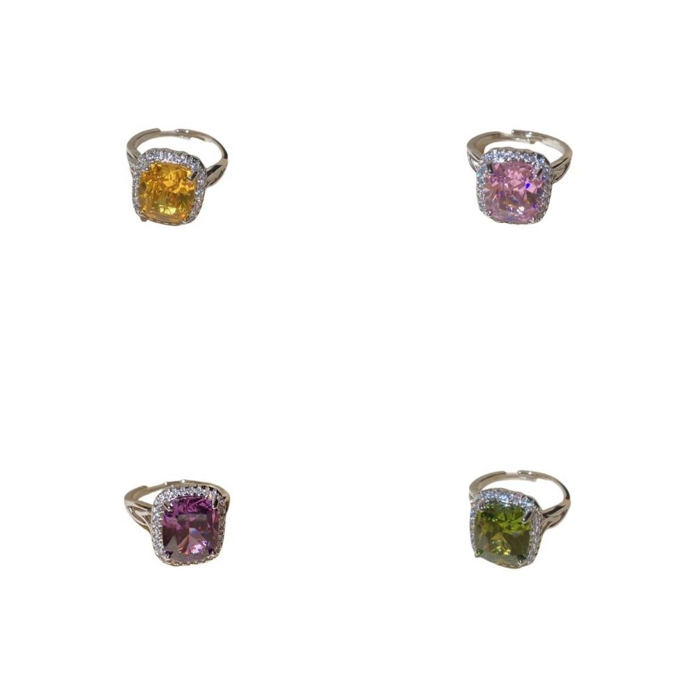 Zircon Crystal Open Ring Vintage Exaggerated Ring Creative Rhinestone Rings Women Gift