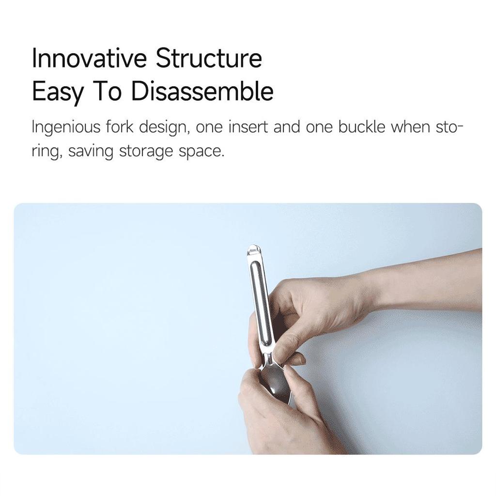 Набор столовых приборов Xiaomi Nextool, 2 шт./компл., стальной нож, вилка, ложка, столовые приборы для семейного путешествия, портативная посуда с ящиком для хранения, мини-посуда для пикника