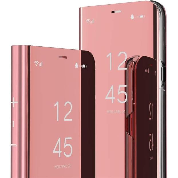 Чехол-книжка EMAXELER Стильное зеркальное покрытие Защита всего корпуса Отражение Ультратонкий Жесткий Устойчивый к царапинам Противоударный Бампер для