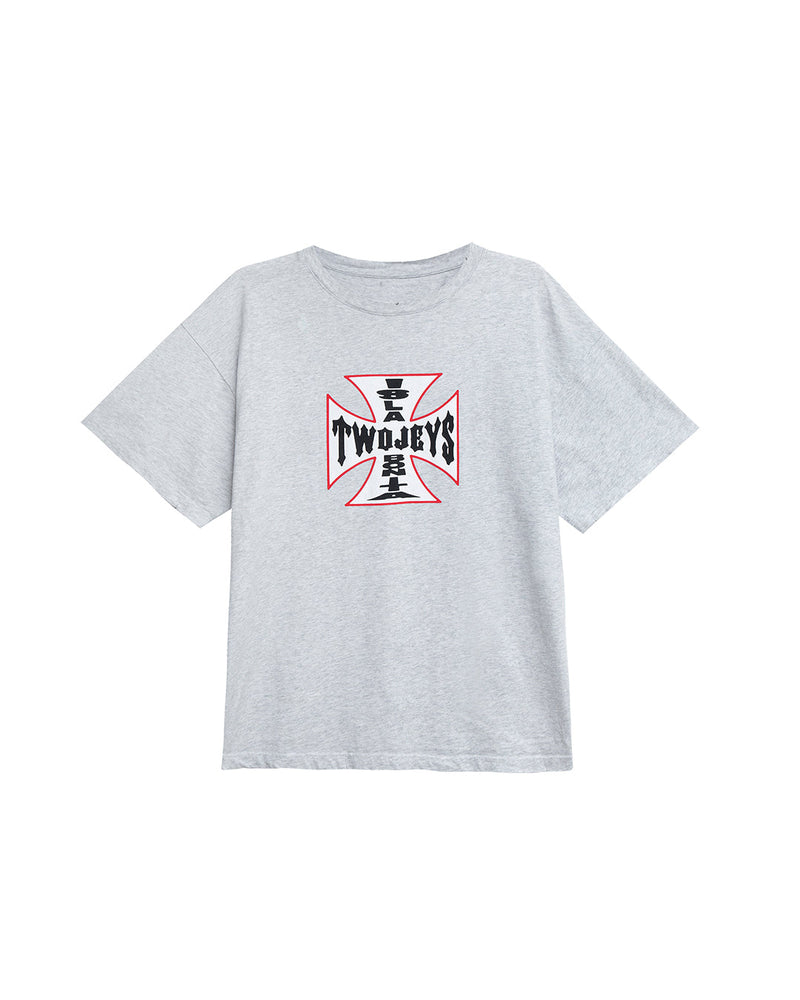 Модный тренд 2025 года Брендовые летние футболки с короткими рукавами в стиле Западного побережья Хлопковые футболки с принтом Повседневная свободная футболка Уличная одежда Унисекс