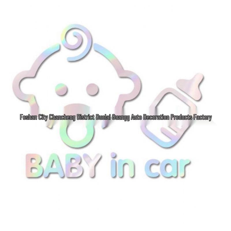 Reflective "Baby In Car" Warning Sticker for Vehicles