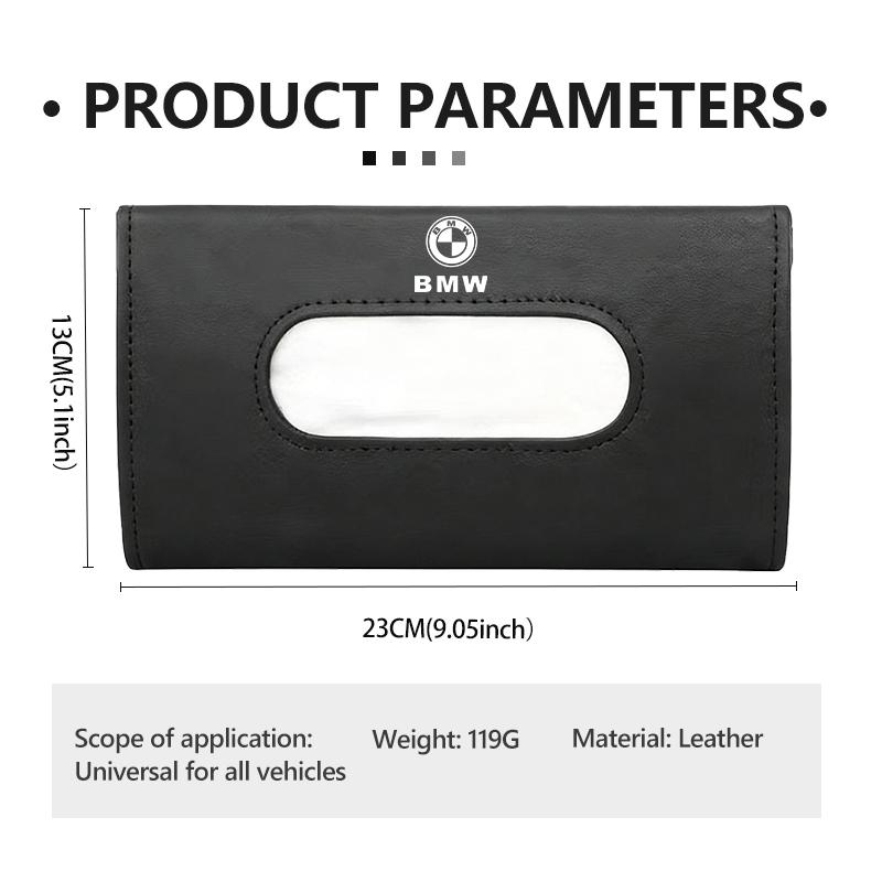 Car Tissue Box Sun Visor Hanging Napkin Holder Paper Rack Organizer For BMW Performance X1 M3 M6 F01 F02 E34 E36 E60 F10 F20 X6 ADMVN1