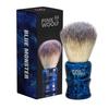 Pink Woolf Shaving Brush for Men Soft – Premium Synthetic Bristles, 28mm Knot, GLOSS RESIN HANDLE (BLUE MONSTER) | Cruelty-Free