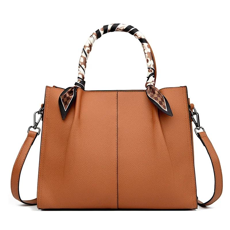 3 слоя натуральной кожи большой емкости женская роскошная женская сумка через плечо женские сумки