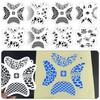 2Pcs Plastics DIY Makeup Stamps Temporary Tattoos Stencils for Body Painting Face Art Paint Template